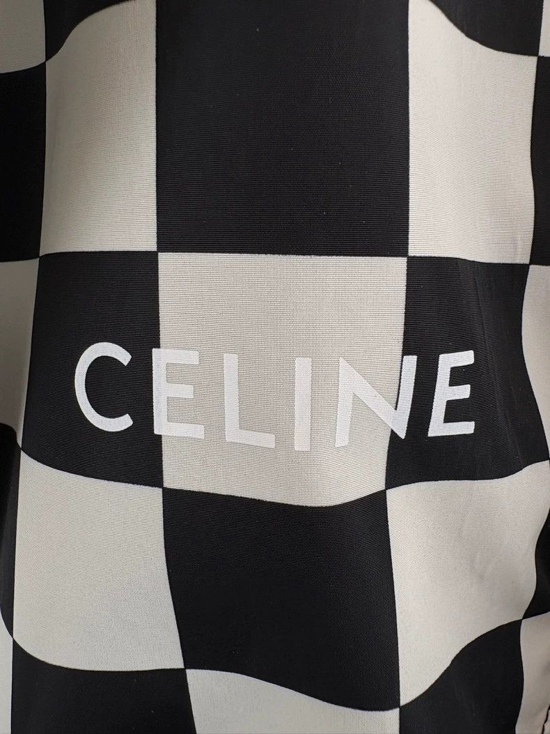 Celine Celine Black and White Checkered Zip Jacket Size US L / EU 52-54 / 3 - 5 Thumbnail