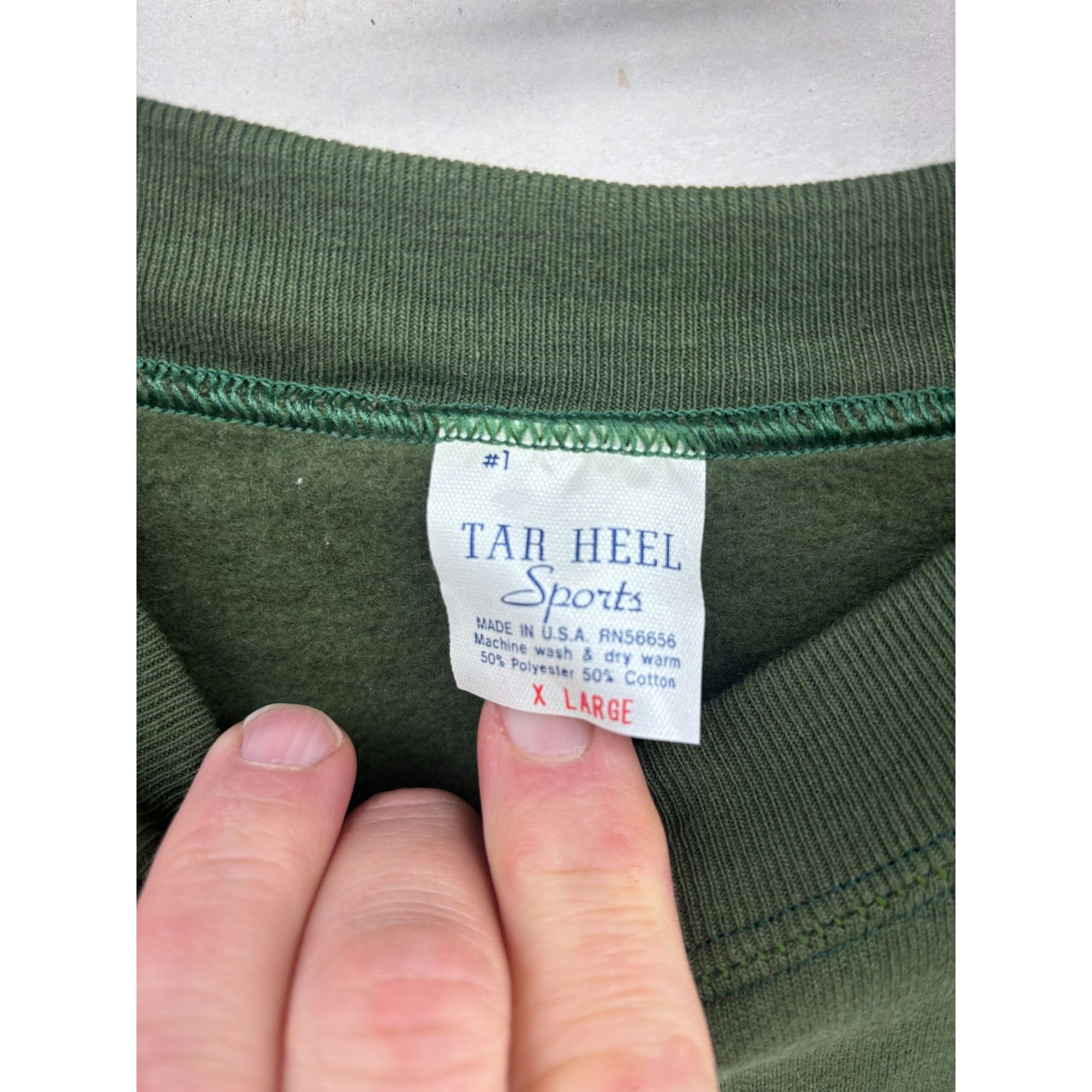 Vintage Vintage U.S. Army Green Crewneck Sweatshirt X Large 80s Larg Size US XL / EU 56 / 4 - 4 Thumbnail