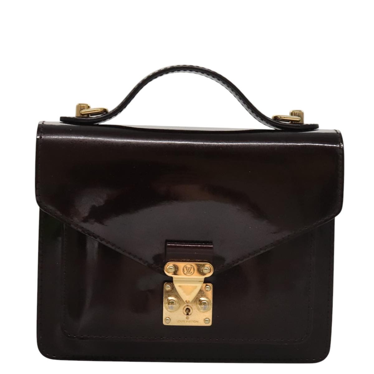 Louis Vuitton Monceau Burgundy Patent Leather Handbag (Pre-Owned) Size ONE SIZE - 1 Thumbnail