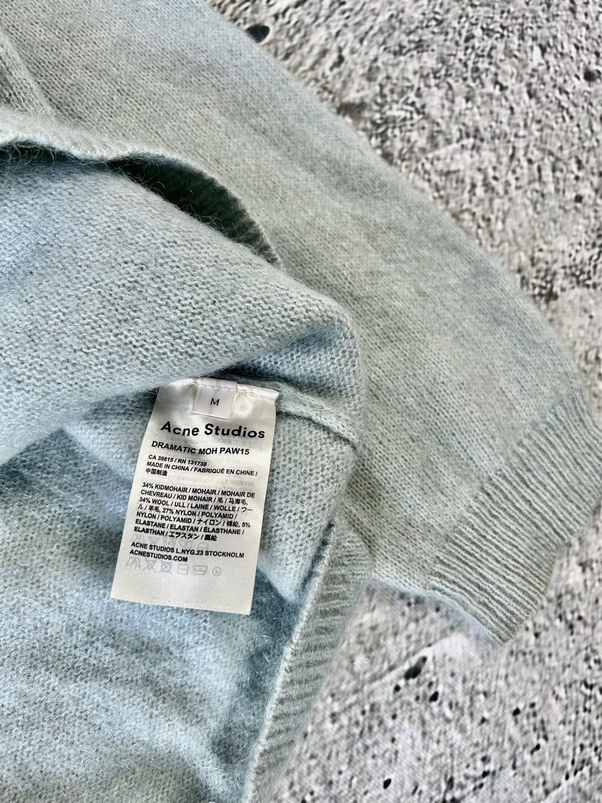 Acne Studios Acne Studios mohair sweater dramatic moh paw15 turquoise Size US M / EU 48-50 / 2 - 3 Thumbnail