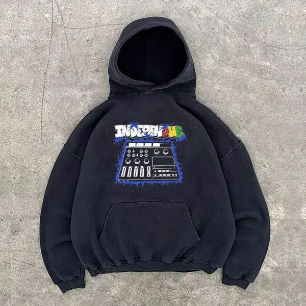 Japanese Brand Ishida x Mita Black washed retro music CD print hoodie y2k Size US L / EU 52-54 / 3 - 1 Thumbnail