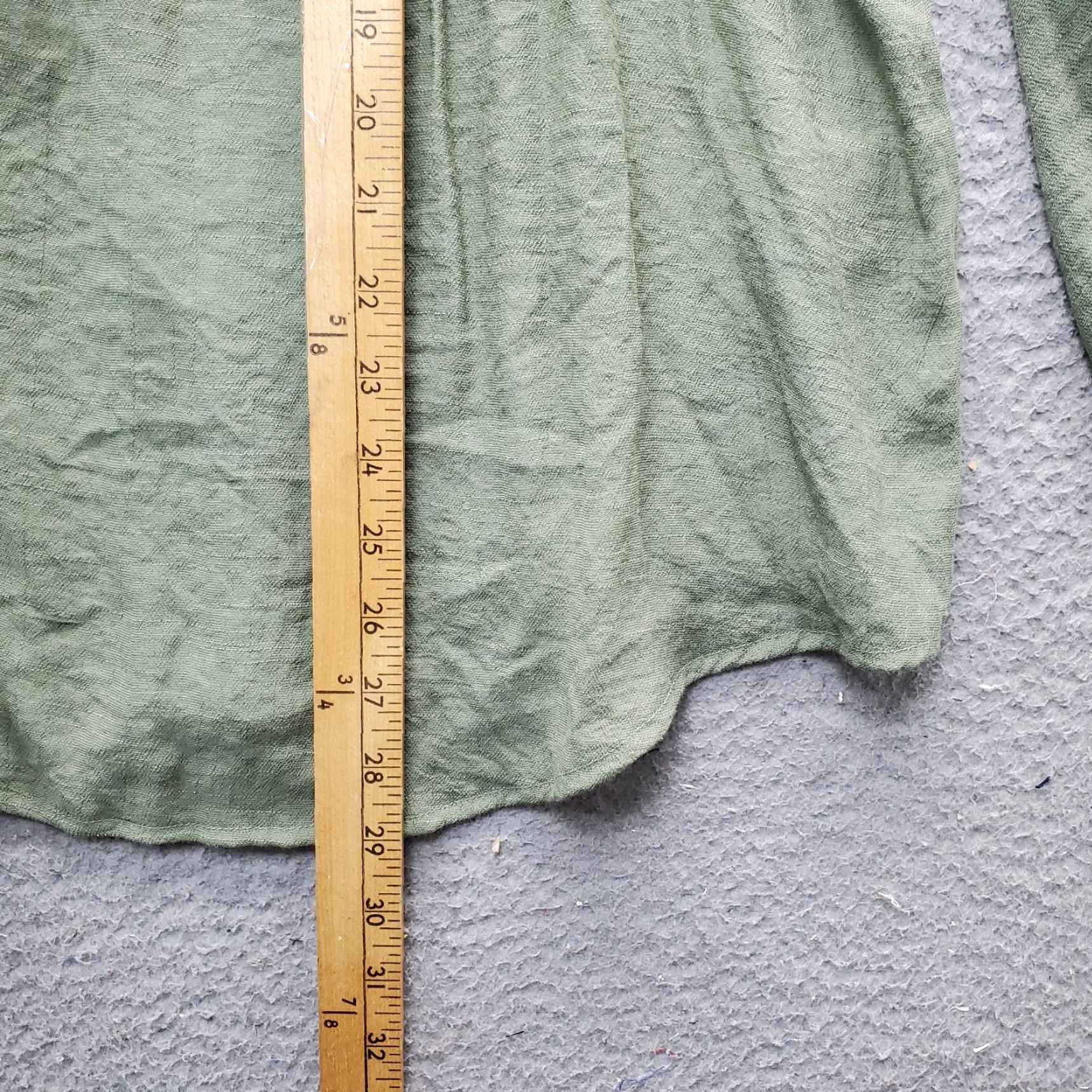 Avenue Avenue Womens Blouse Top Green Size 14/16 Pleated Lace Up V Neck Casual Pullover Shirt Size XL / US 12-14 / IT 48-50 - 5 Thumbnail