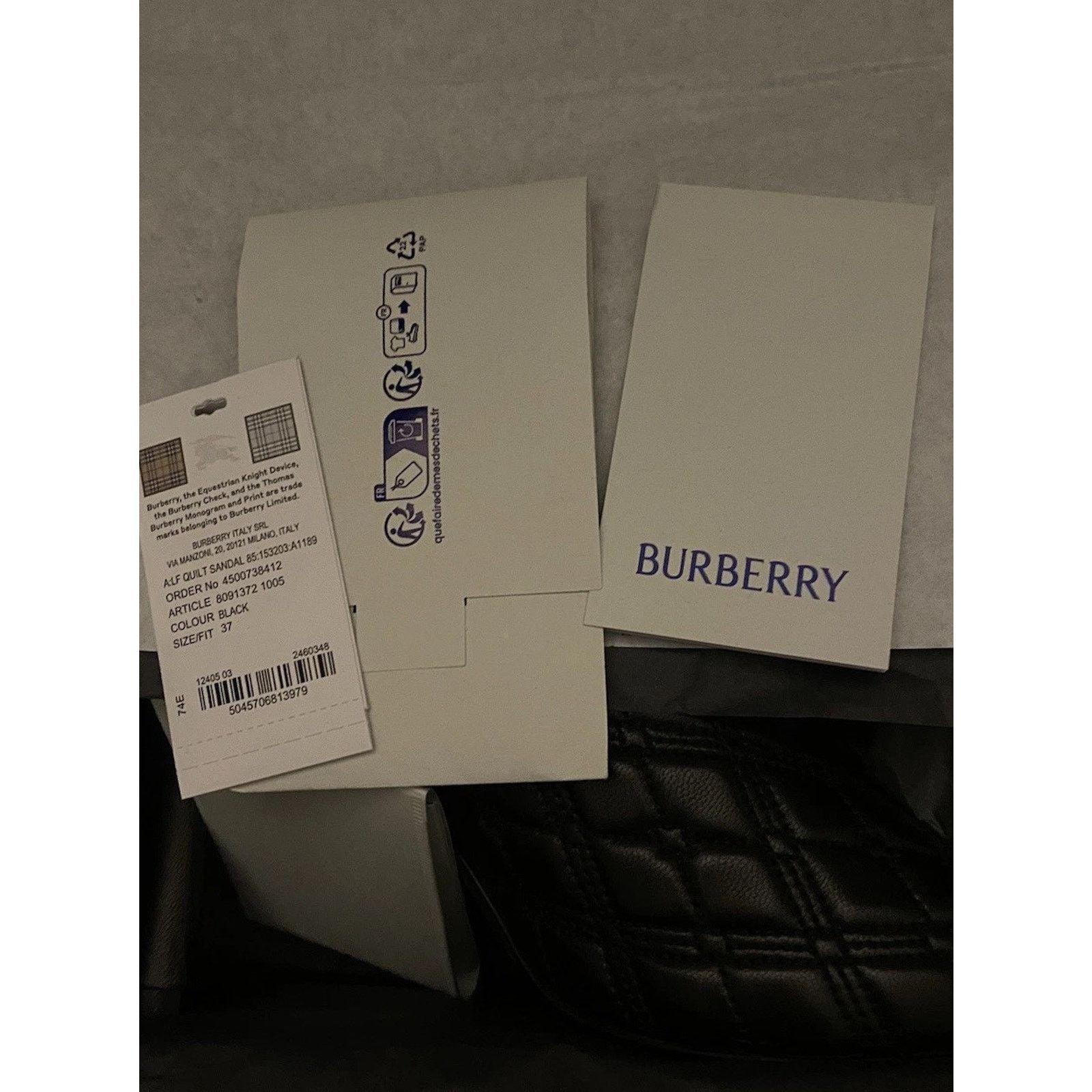 Burberry Burberry Quilted Leather Mule Blk NIB Sz 7 Size US 7 / IT 37 - 8 Thumbnail