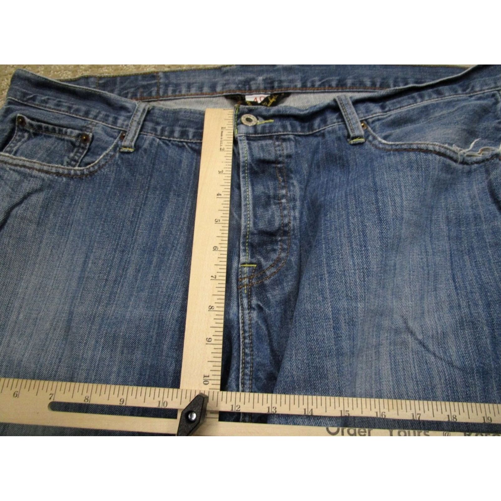 Lucky Brand Lucky Brand Jeans Men 40x32 Blue Button Fly 221 Original Fit Straight Pants Light Wash Size US 40 / EU 56 - 6 Thumbnail