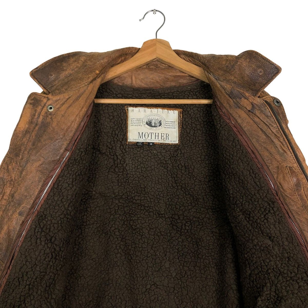 Genuine Leather 🔥Vtg Bomber Leather Jacket Fly Military Mother Harajuku Size US M / EU 48-50 / 2 - 12 Thumbnail