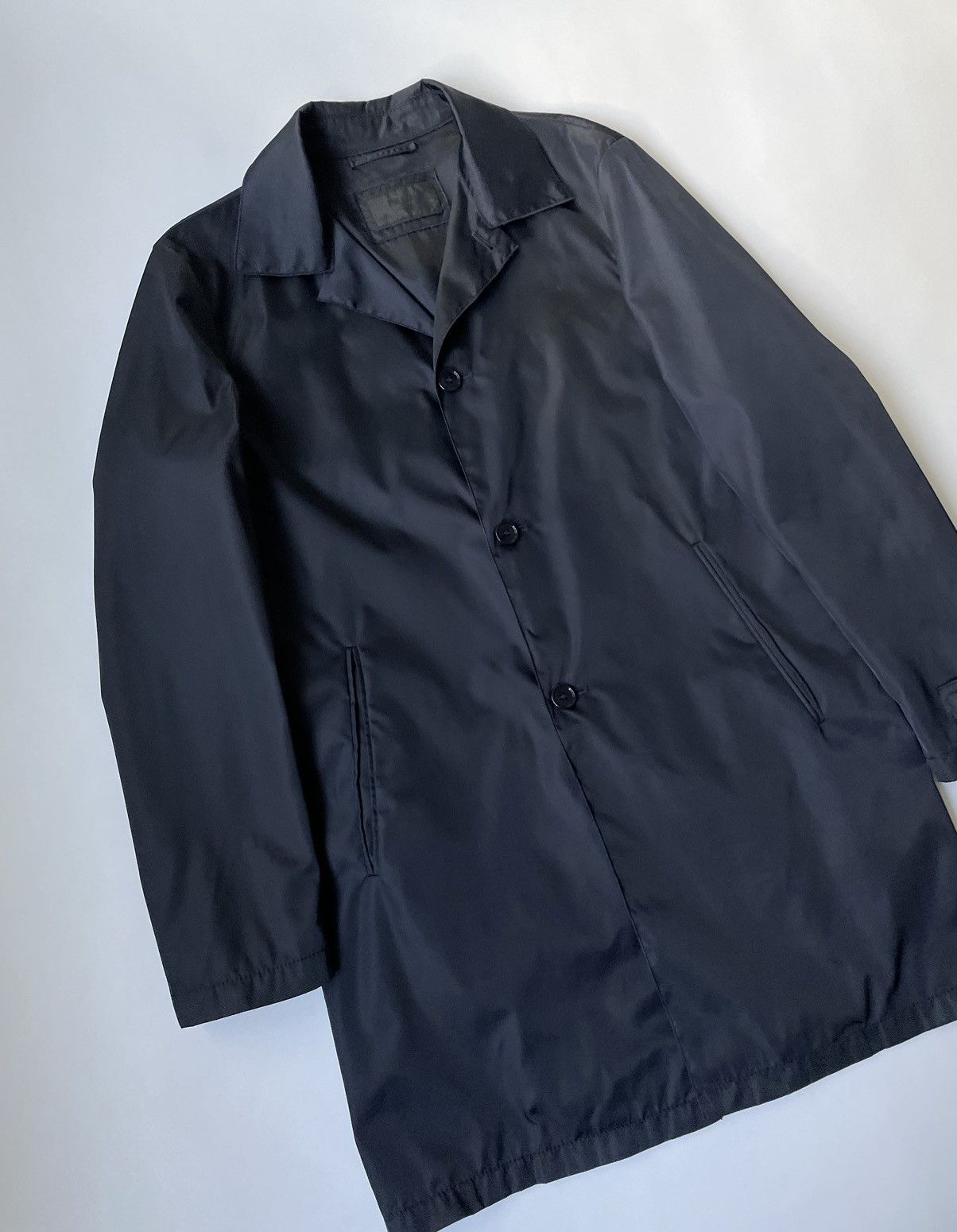 Prada S/S 13 Dark Blue Nylon Mac Size US M / EU 48-50 / 2 - 5 Thumbnail
