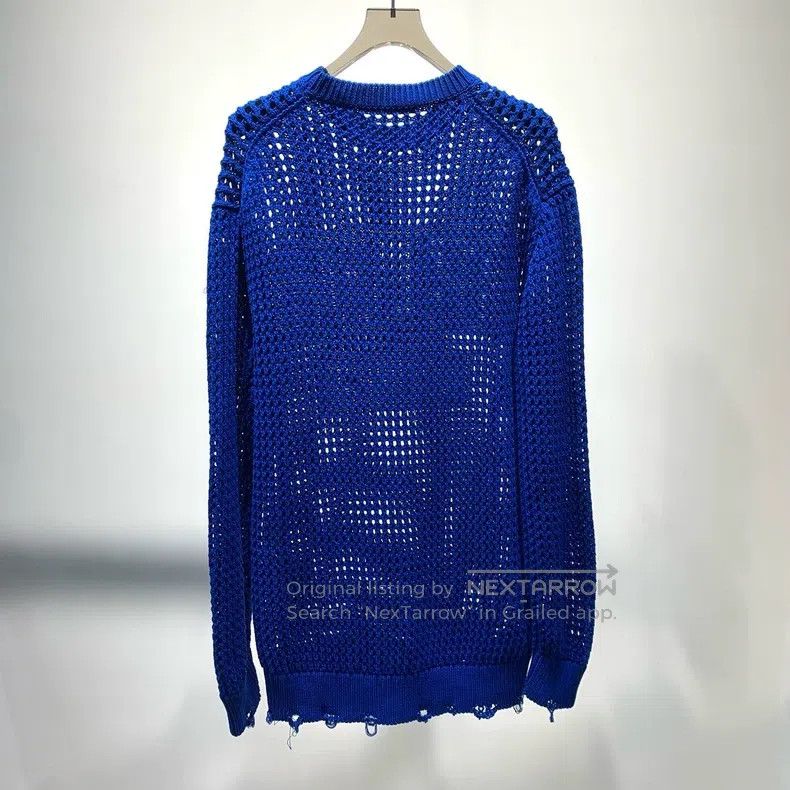 Givenchy Givenchy Blue hollowed-out logo knit sweater Size US M / EU 48-50 / 2 - 3 Thumbnail