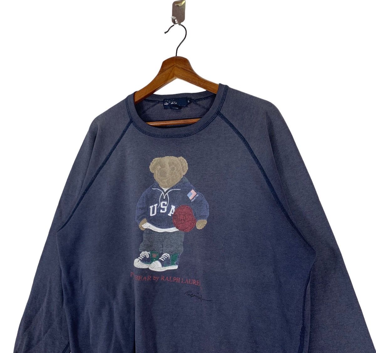 Vintage Vintage 90s Polo Ralph Lauren Polo Bear Pullover Jumpers Size US L / EU 52-54 / 3 - 3 Thumbnail