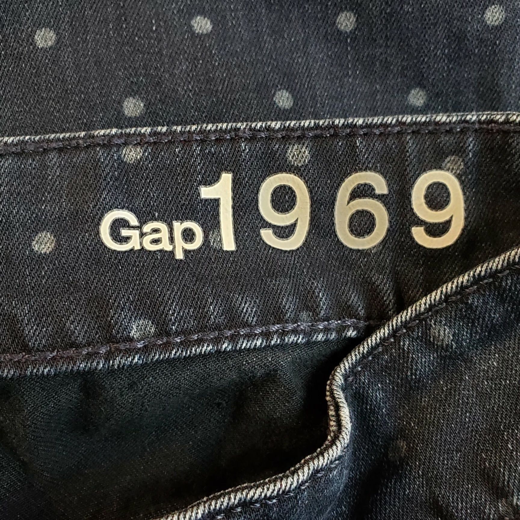 Gap Gap Womens Always Skinny Jeans Sz 25 Blue Dark Wash Polka Dots Low Rise Jeans Womens 25 Blue Dark Wash Polka Dot Skinny Size 42" / US 20 - 7 Thumbnail