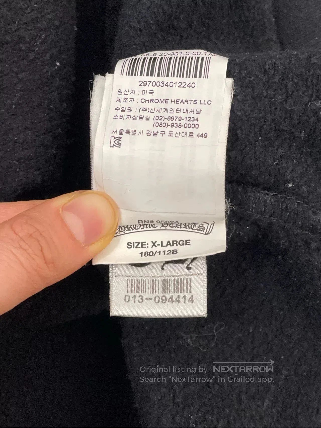 Chrome Hearts Chrome Hearts Black Zip Hoodie with Cross. Size US XL / EU 56 / 4 - 7 Thumbnail