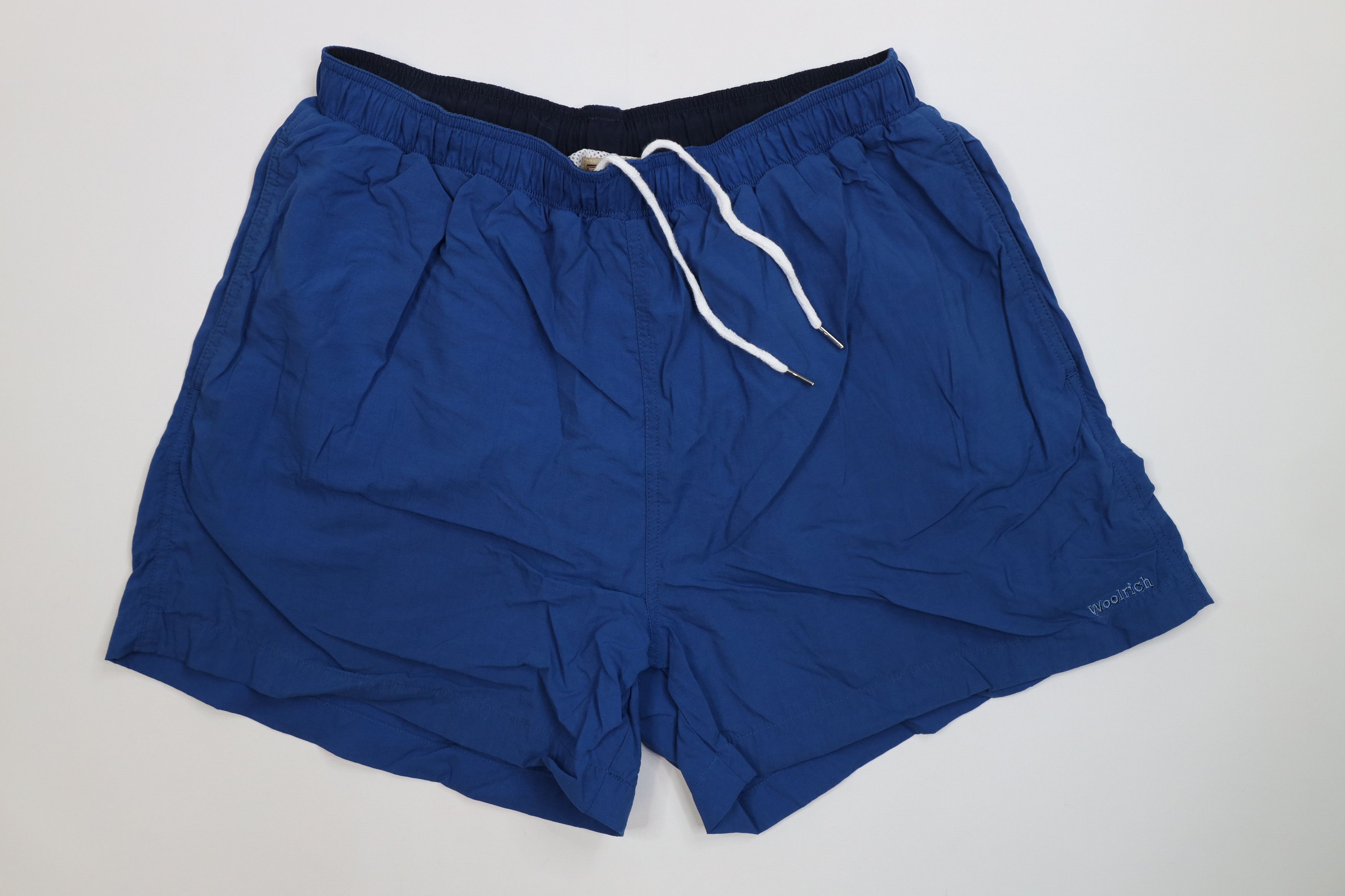 Woolrich Woolen Mills Vintage 90s Woolrich Lined Above Knee Shorts Trunks Blue Size US 34 / EU 50 - 1 Thumbnail