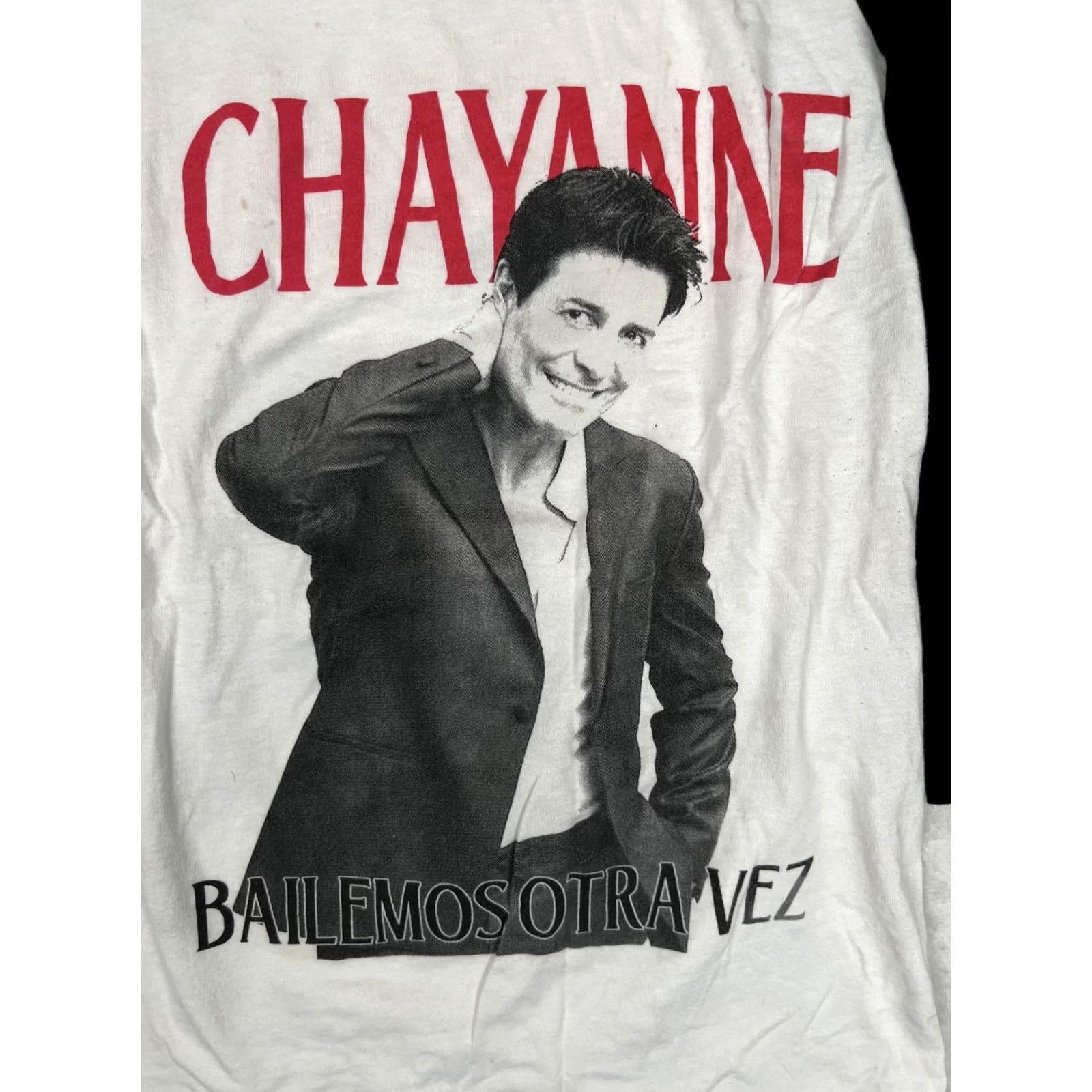 Vintage Chayanne Bailemos Otra Vez Tour 2023 T-Shirt White M 3/4 Sleeve Mens Size US M / EU 48-50 / 2 - 2 Thumbnail