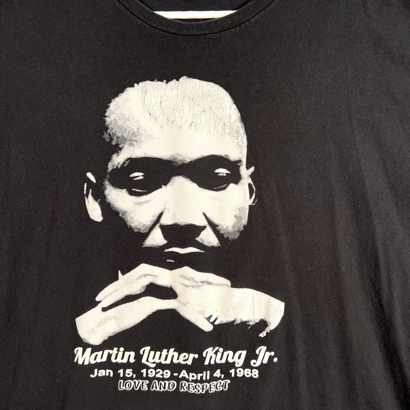 Delta VINTAGE Martin Luther King Jr Love And Respect T Shirt Adult 4XL Black Mens Size US XL / EU 56 / 4 - 2 Thumbnail