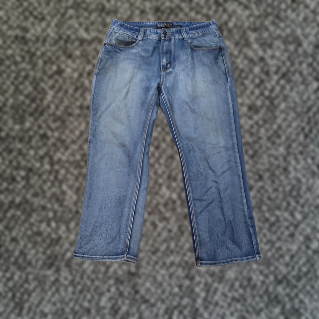 Denime Bailey's Point Bootscut Jeans Men’s 36x30 Denim Blue Distressed 5-Pocket Regular Cotton Bag Shape? Size US 36 / EU 52 - 1 Thumbnail