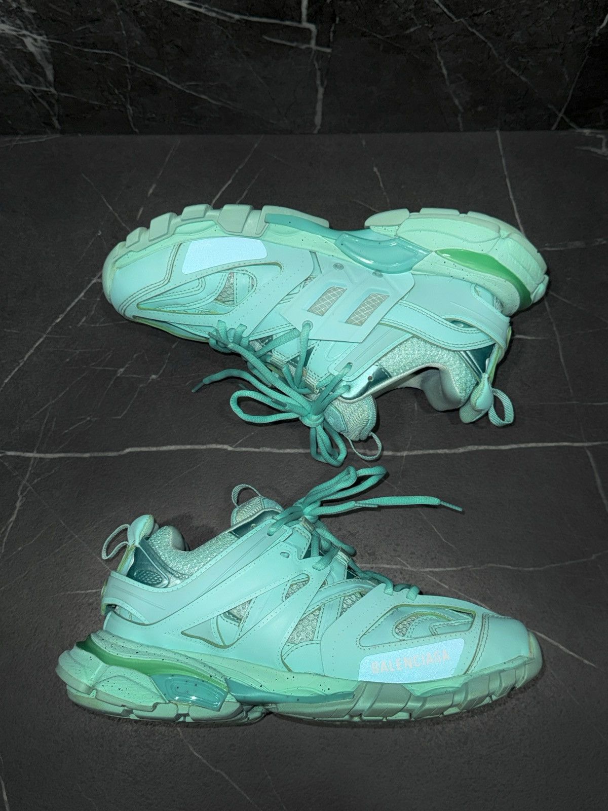 Balenciaga Balenciaga Track Recycled Mint Sneakers Size US 7 / EU 40 - 9 Thumbnail