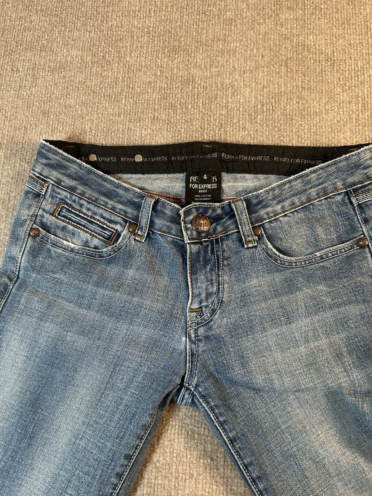 Express Rerock for Express Jeans Women’s Bootcut Embroidered Pocket Size 27" / US 4 / IT 40 - 3 Thumbnail