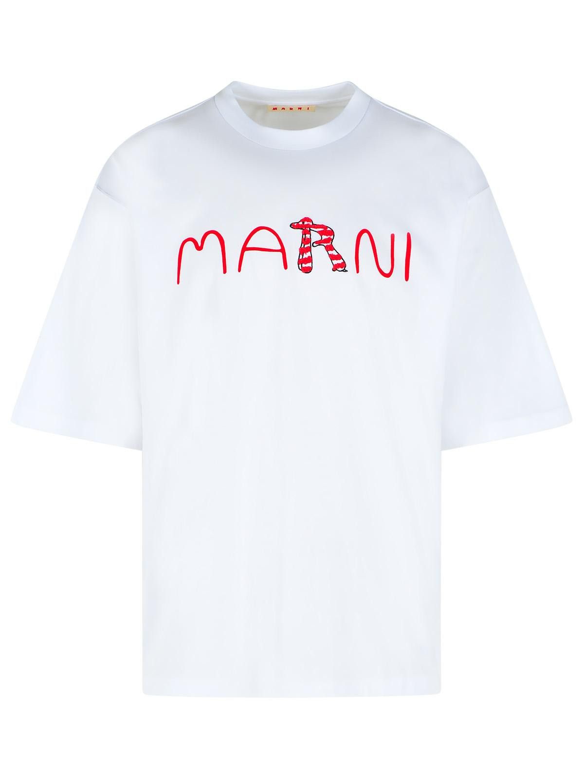 Marni MARNI White Cotton T-Shirt Size US XL / EU 56 / 4 - 1 Thumbnail