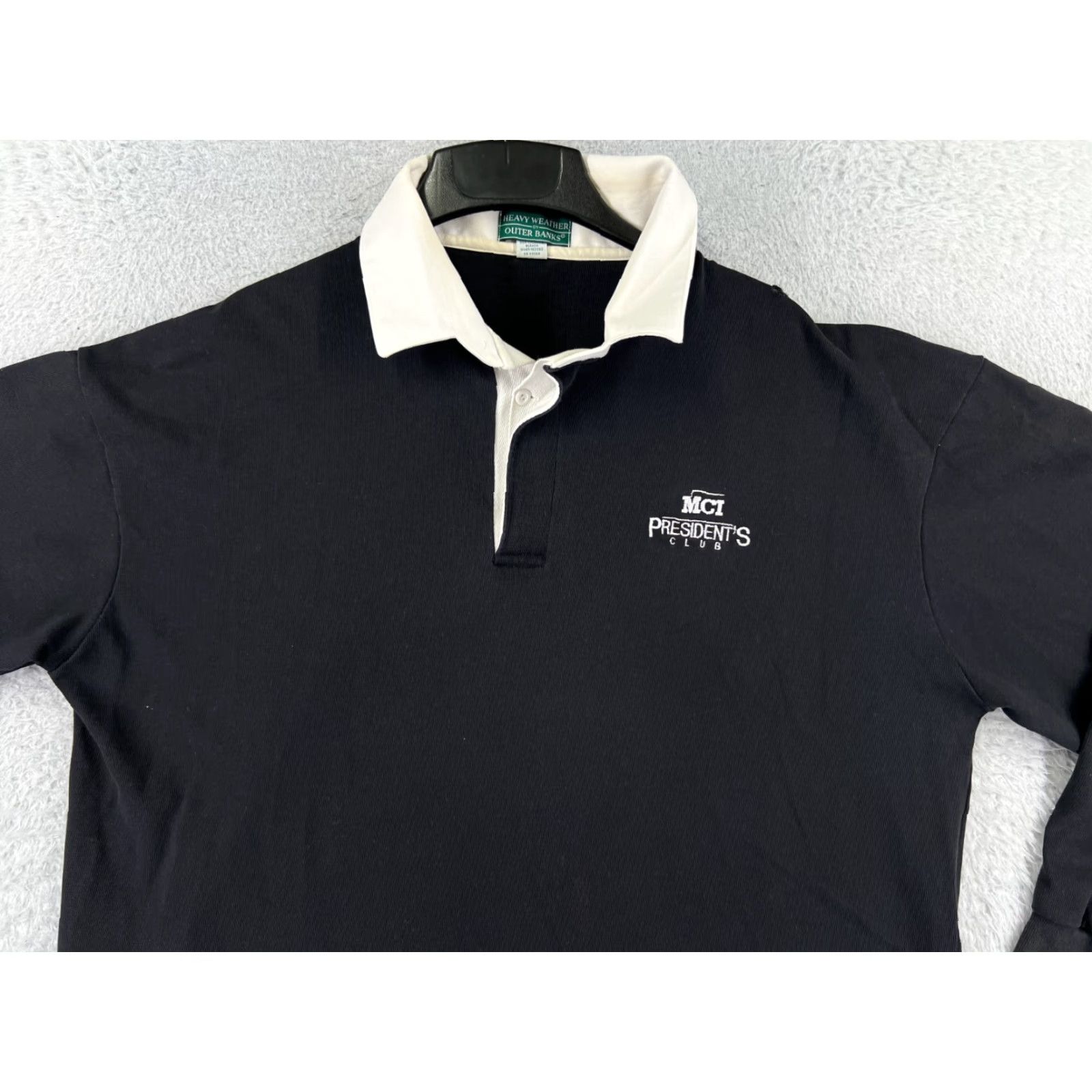 Vintage VINTAGE Outer Banks Polo Shirt Mens 2XL Black 90s Polo Shirt Mens Short Sleeve Knit 100% Cotton Logo Embroidered Size US XXL / EU 58 / 5 - 6 Thumbnail