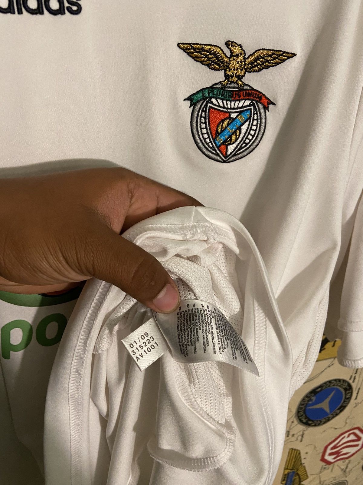 Adidas × Vintage 2008-09 Adidas Benfica Away Jersey Size US XL / EU 56 / 4 - 4 Thumbnail