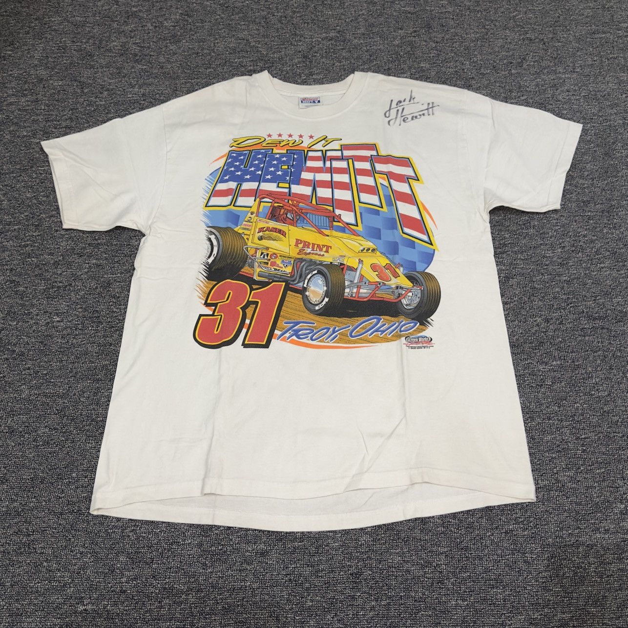 NASCAR × Vintage Jack Hewitt "SIGNED" God Blessed America Size US L / EU 52-54 / 3 - 1 Thumbnail