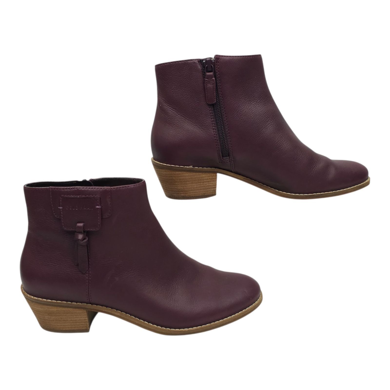 Cole Haan Cole Haan Joanna Bootie Size 8 Wine Leather Burgundy Size US 8 / IT 38 - 12 Thumbnail