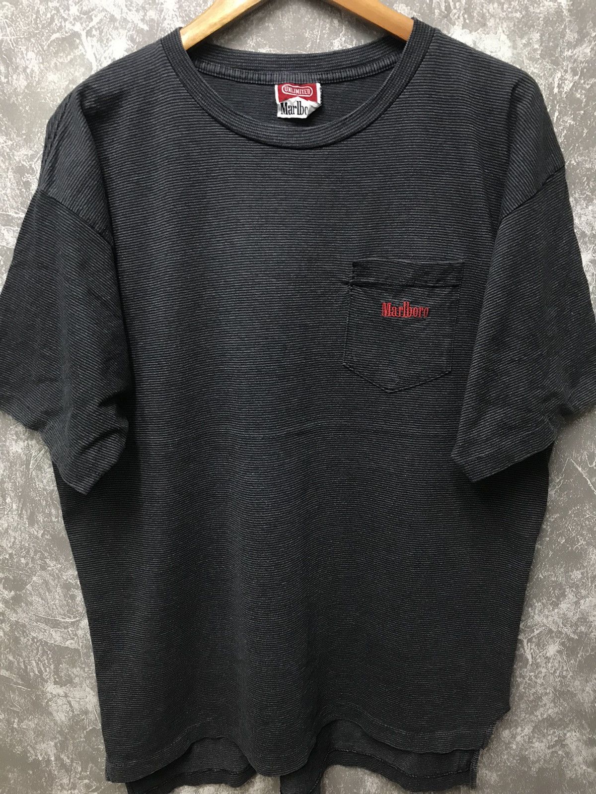 Marlboro × Marlboro Adventure Team × Vintage Vintage90s Marlboro Striped Single Stitch T-shirt Size US XL / EU 56 / 4 - 1 Thumbnail