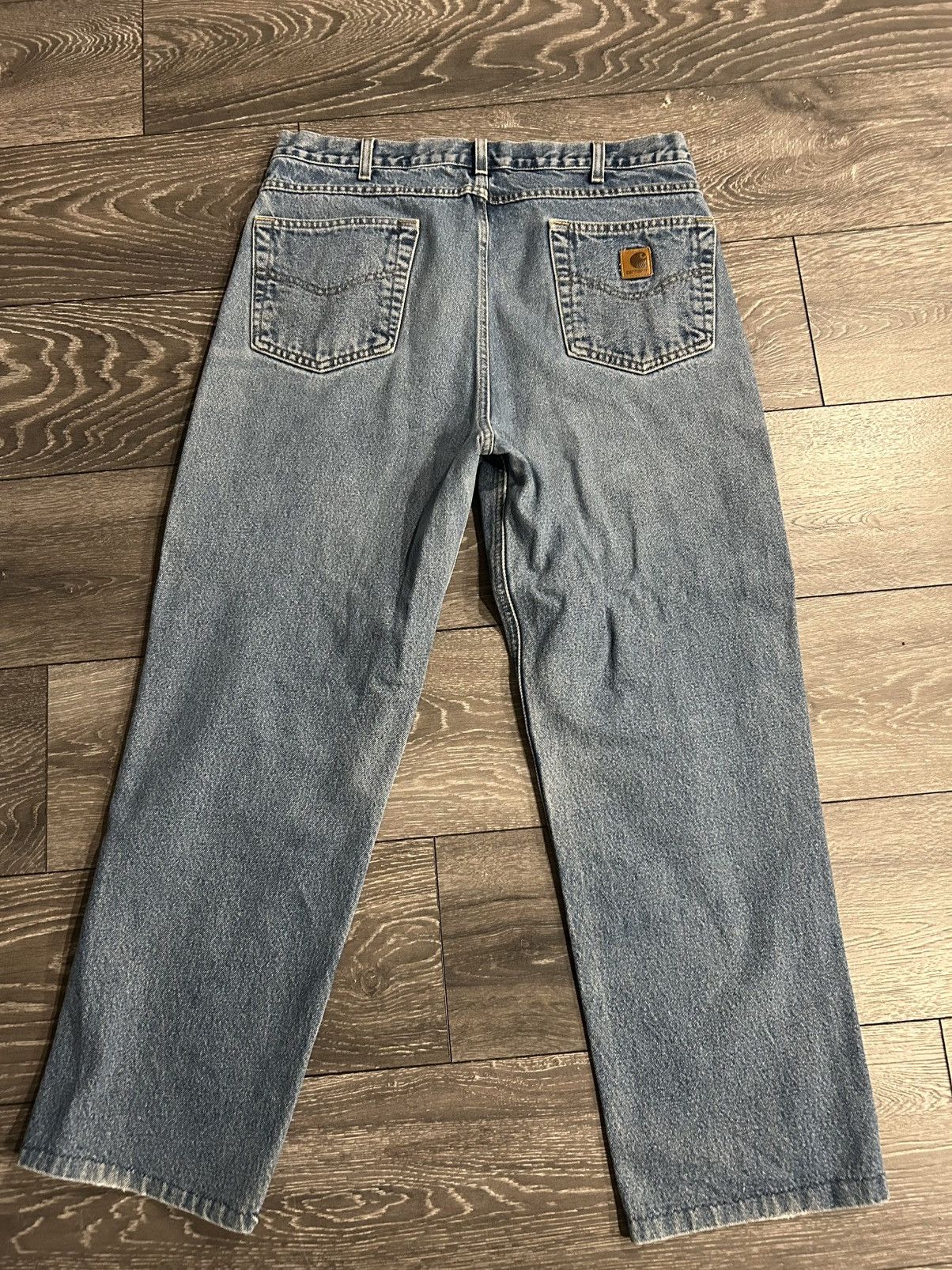 Carhartt Baggy Vintage Carhartt Jeans Leather Patch Size US 36 / EU 52 - 2 Thumbnail