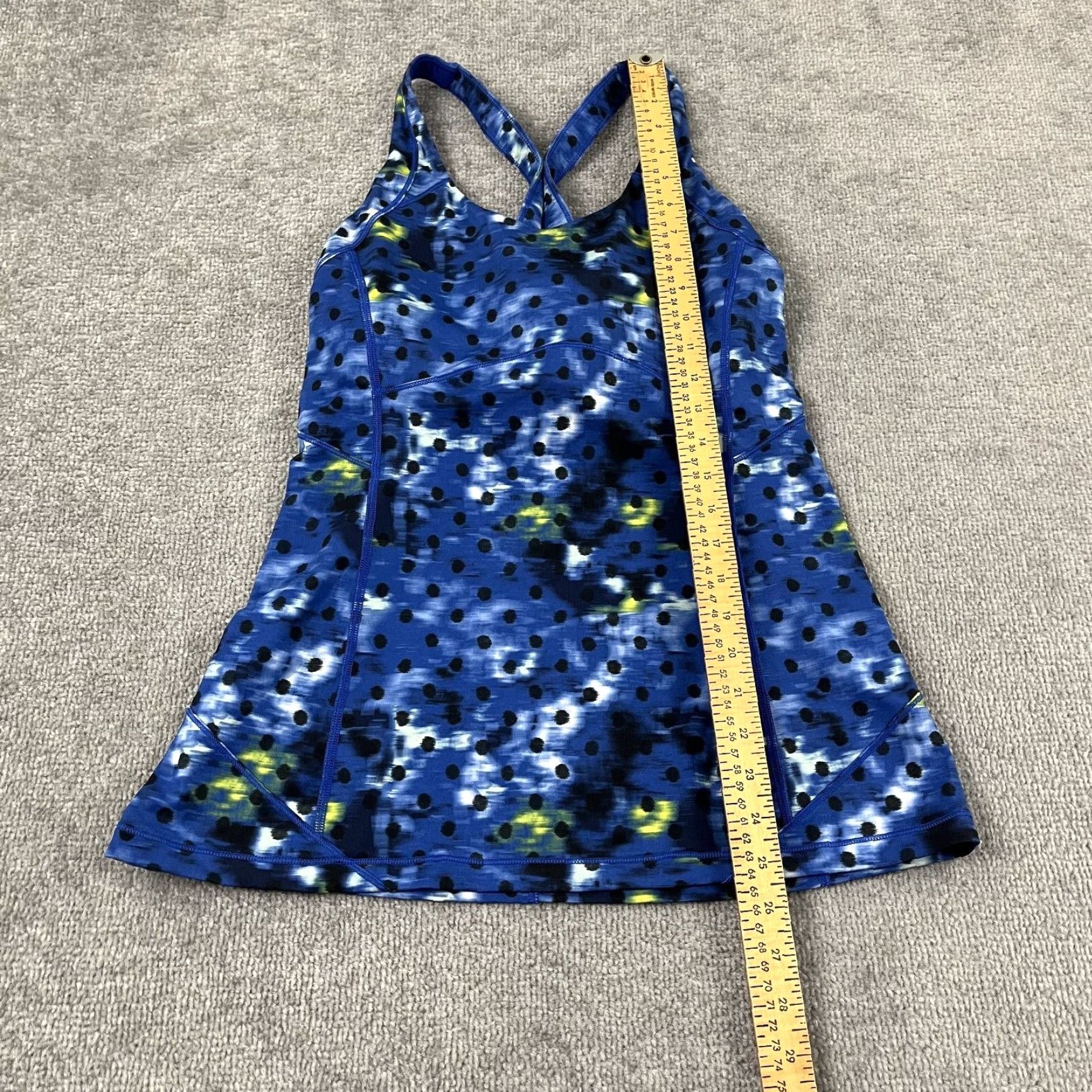 Lululemon LULULEMON Kanto Catch Me Tank Top Womens Size 10 Yoga Gym Running Windy Blooms Blue Size L / US 10 / IT 46 - 6 Thumbnail