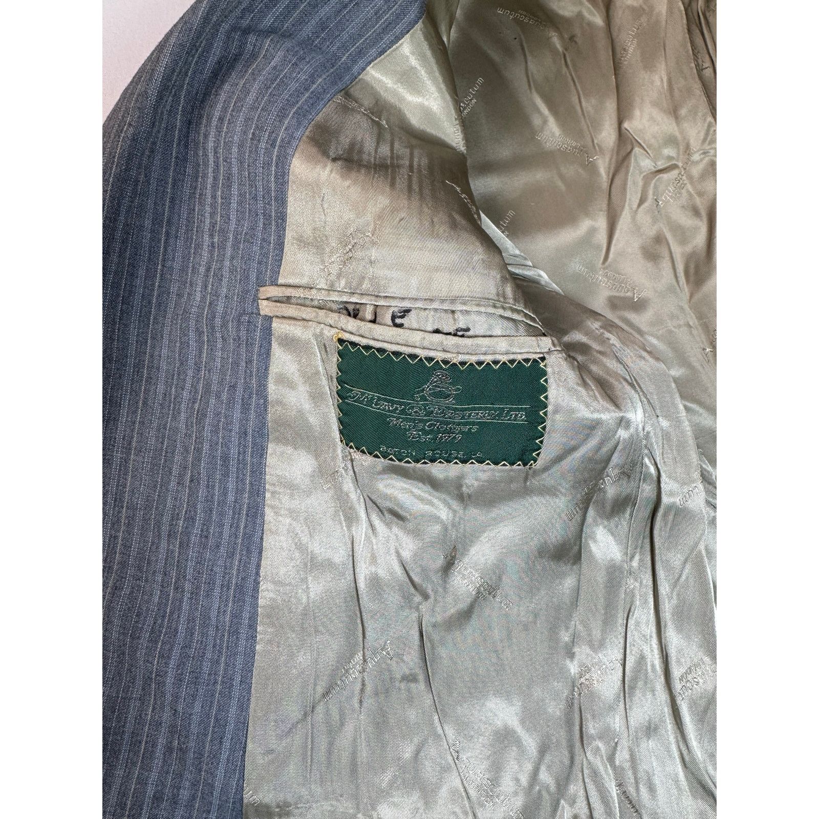 Aquascutum 70s VTG Aquascutum London Gray Pinstripe Suit 40R 34x33 Size 40R - 6 Thumbnail
