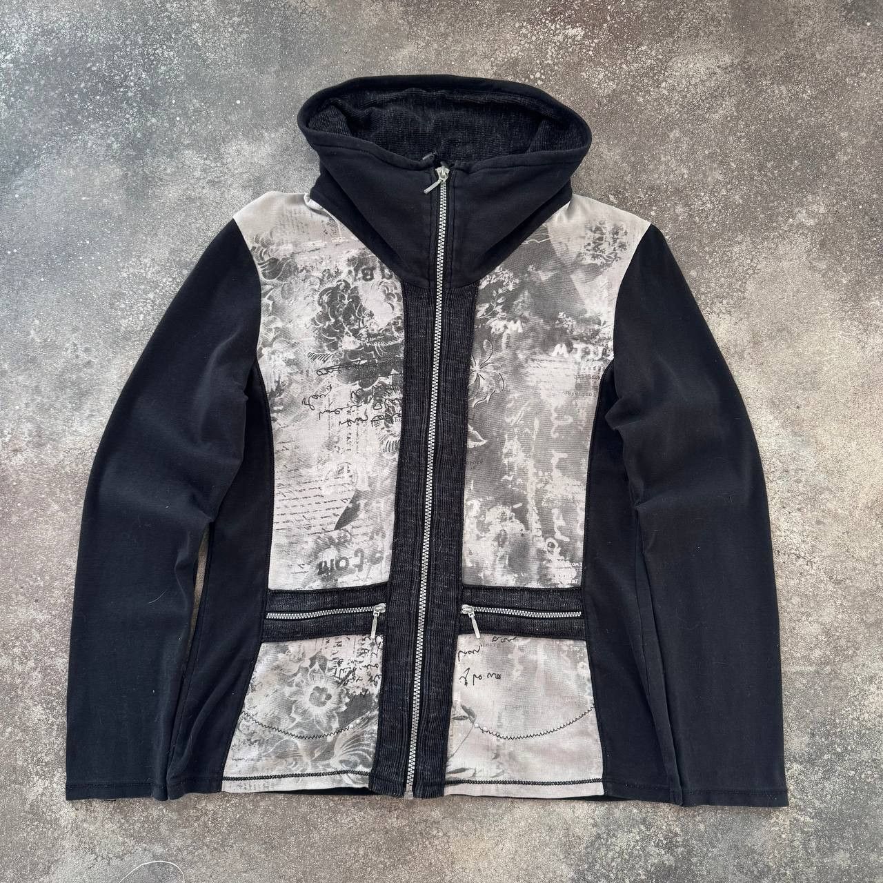If Six Was Nine Avant Garde Zip Long Sleeve Top (Cop Copine Style) Size L / US 10 / IT 46 - 2 Thumbnail