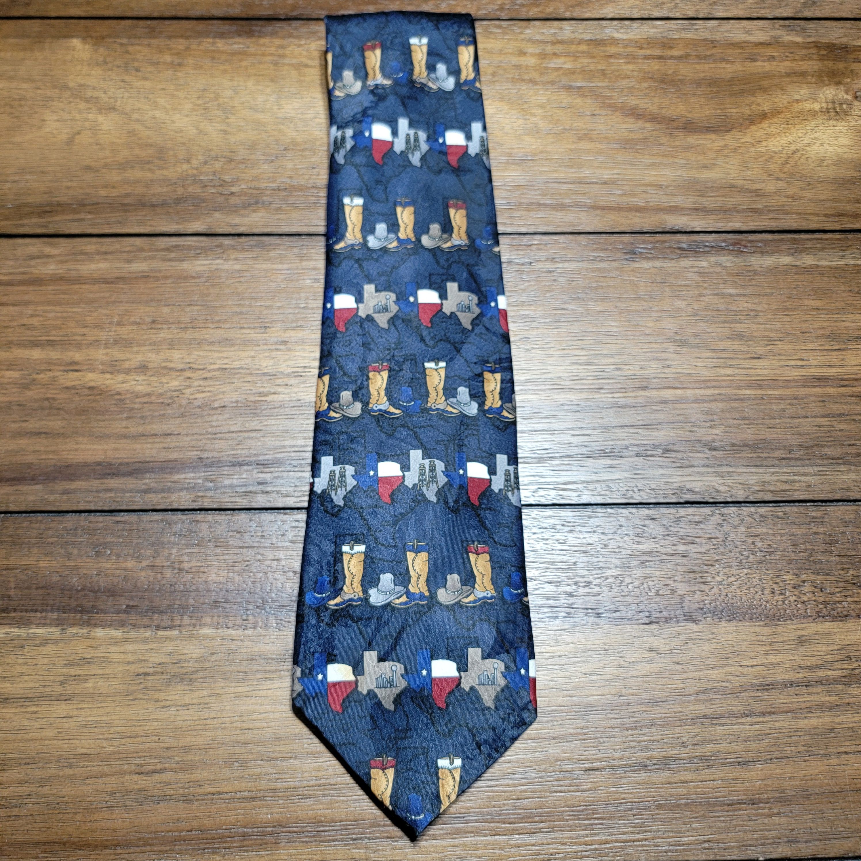 Puritan Puritan Texas Theme 100% Polyester Tie Size ONE SIZE - 1 Thumbnail
