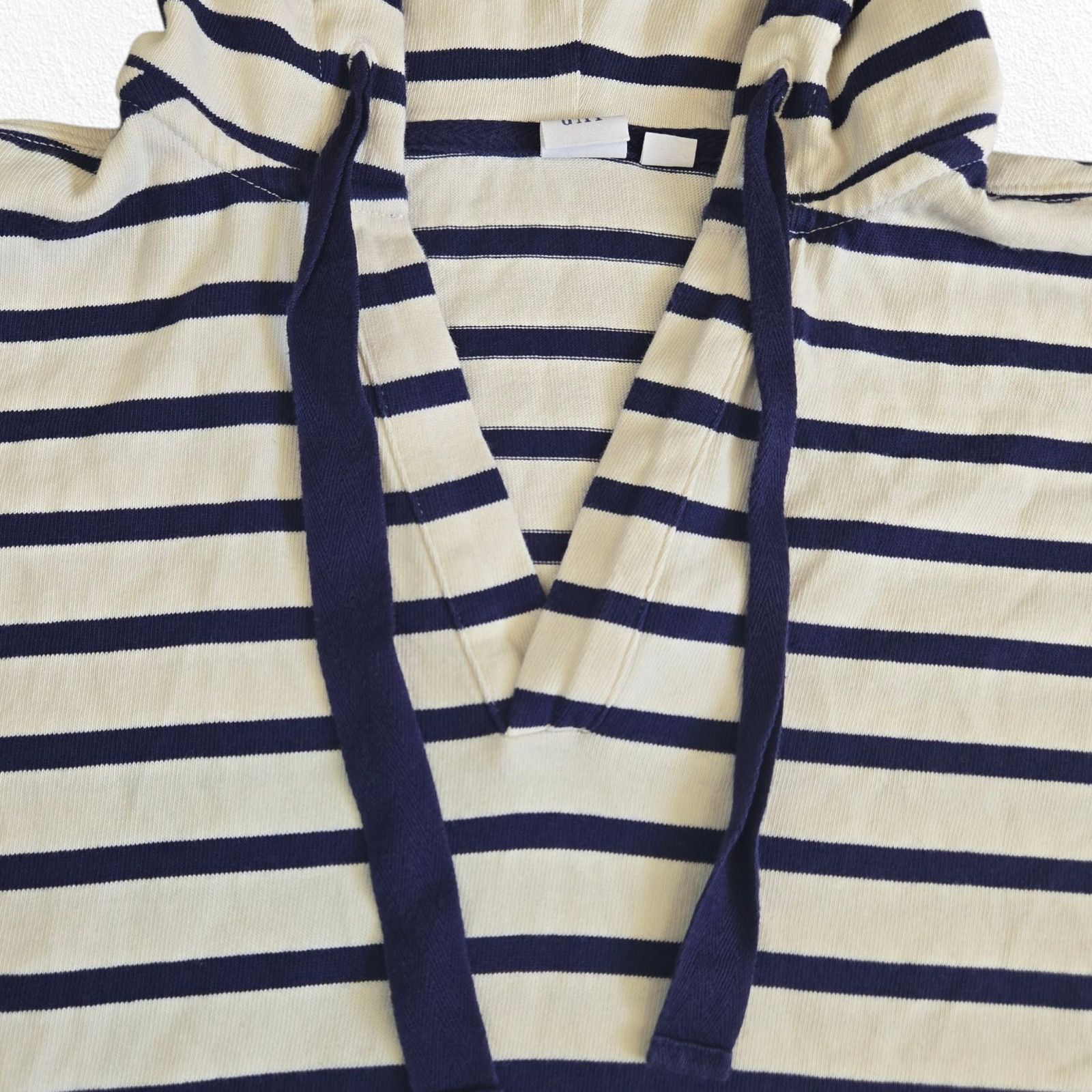 Gap GAP Navy White Striped V-Neck Hoodie Size XS Size XS / US 0-2 / IT 36-38 - 4 Thumbnail