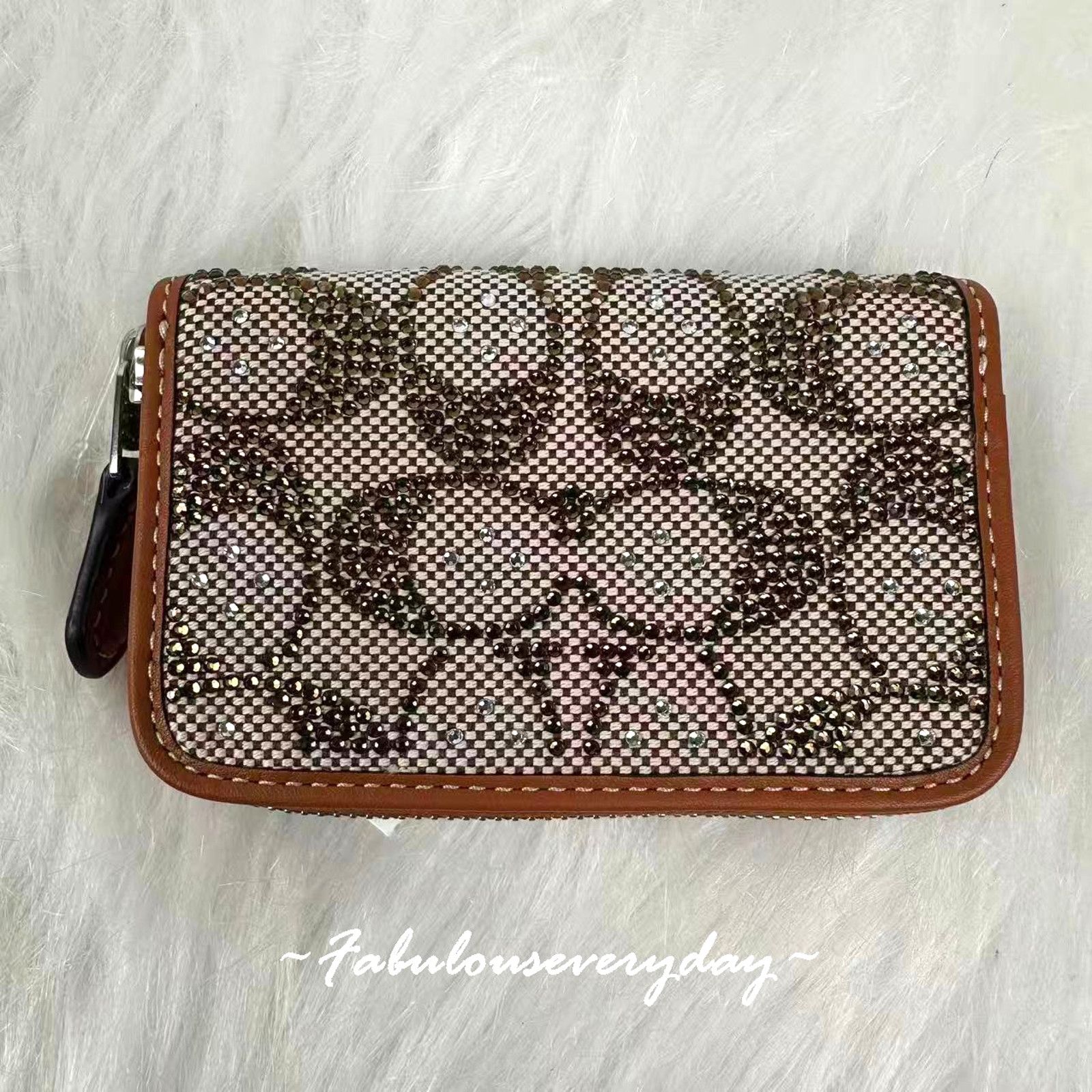 Coach Coach Essential Small Zip Around Card Case Crystal Jacquard Size ONE SIZE - 1 Thumbnail