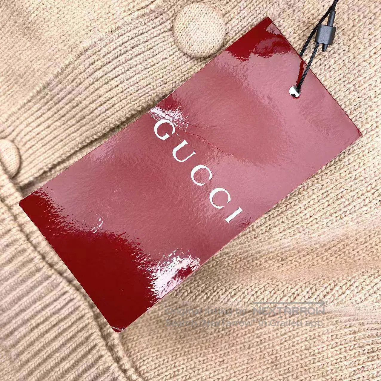 Gucci Guicci 25SS cuff rhinestone knit cardigan| Size M / US 6-8 / IT 42-44 - 6 Thumbnail