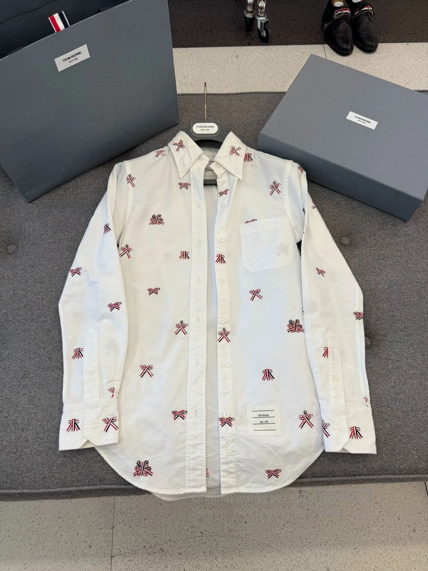 Thom Browne Thom Browne Bow Embroidered Shirt. Size US M / EU 48-50 / 2 - 3 Thumbnail