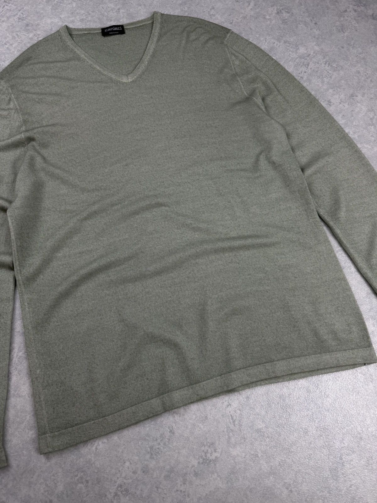 Zanieri Zanieri V-Neck Sweater XL 54 Wool Cashmere Blend Men’s Green Size US L / EU 52-54 / 3 - 4 Thumbnail