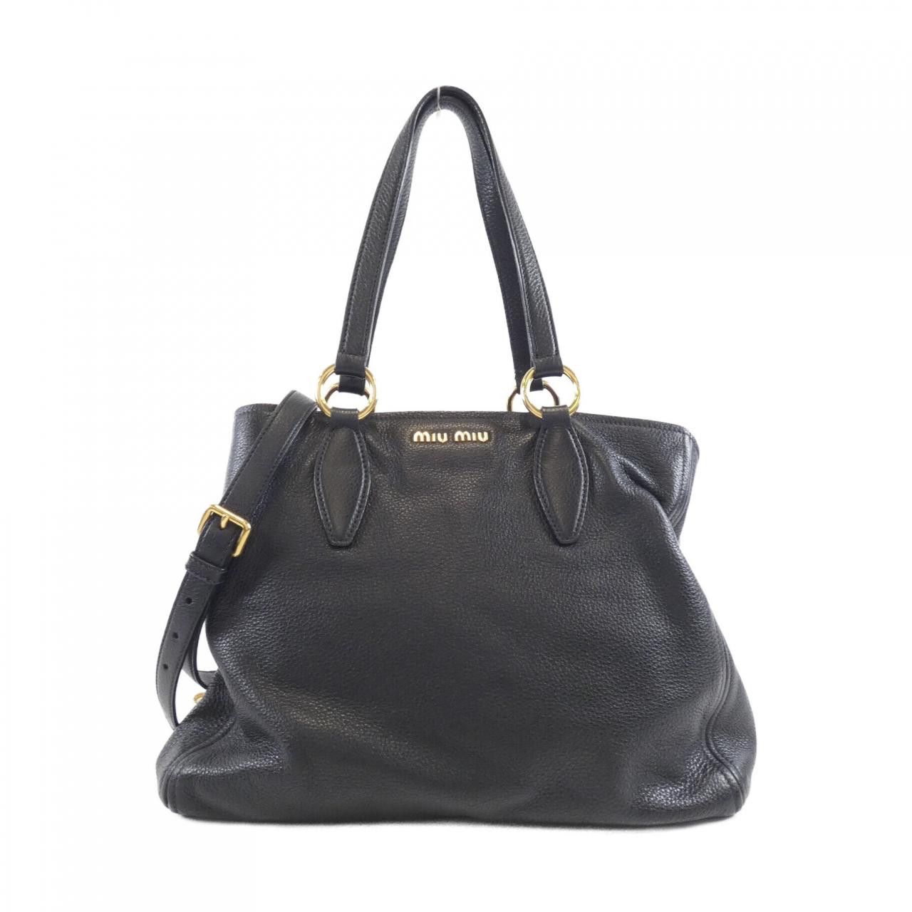 Miu Miu Miu Miu VITELLO PHENIX Shoulder Bag Leather Shoulder Bag RR1901 DUTY FREE for USA
