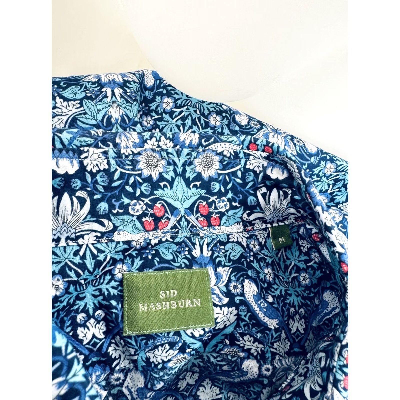 Sid Mashburn SID MASHBURN Shirt Mens M Blue Bird Floral Long Sleeve Size US M / EU 48-50 / 2 - 5 Thumbnail