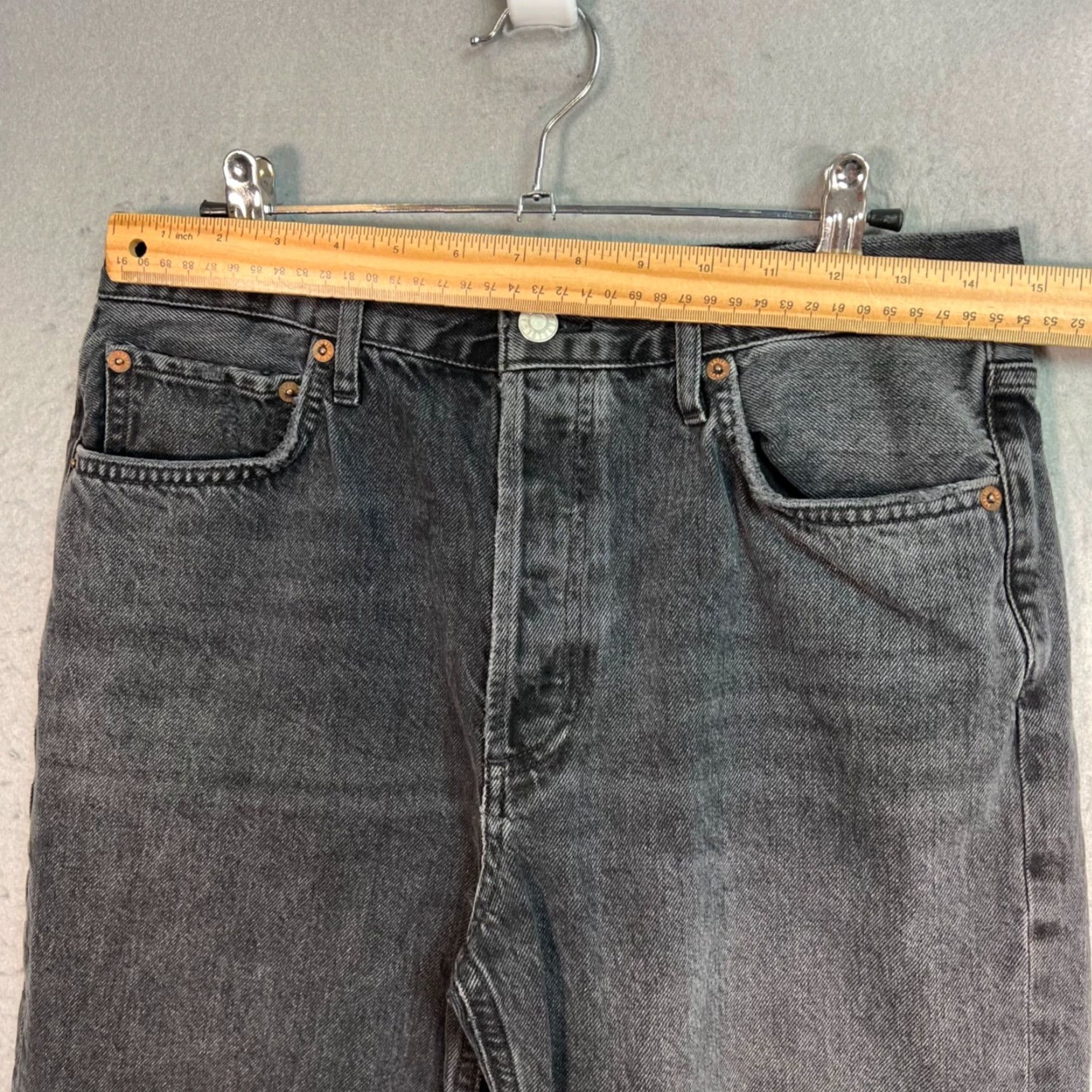 Agolde AGOLDE Jeans Black 29 Riley High-Rise Straight-Leg 100% Cotton Womens Adult 29 Denim Vintage 100% Cotton Size 29" - 5 Thumbnail
