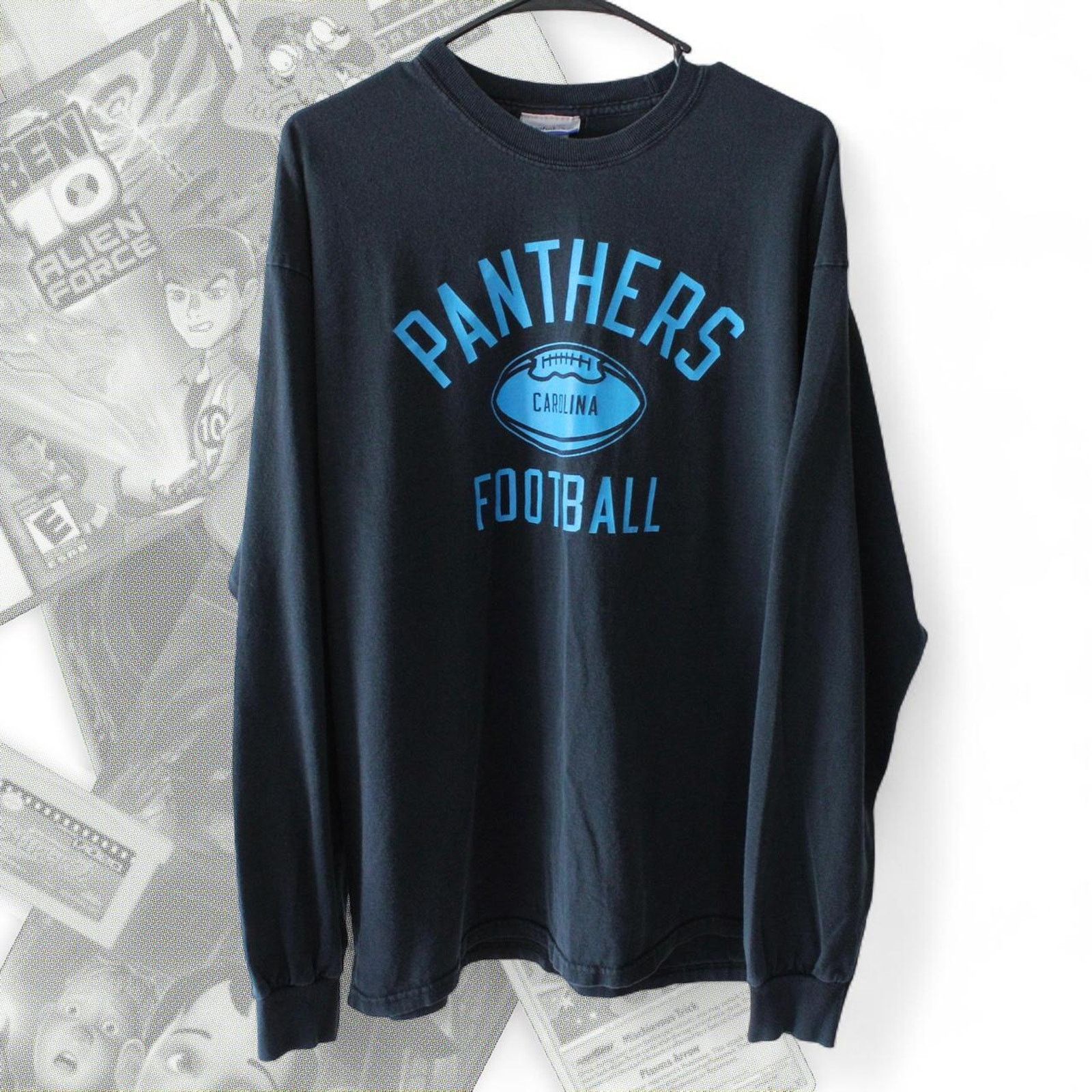 Reebok Black Vintage Y2K Reebok Carolina Panthers Graphic Tee Size US L / EU 52-54 / 3 - 5 Thumbnail