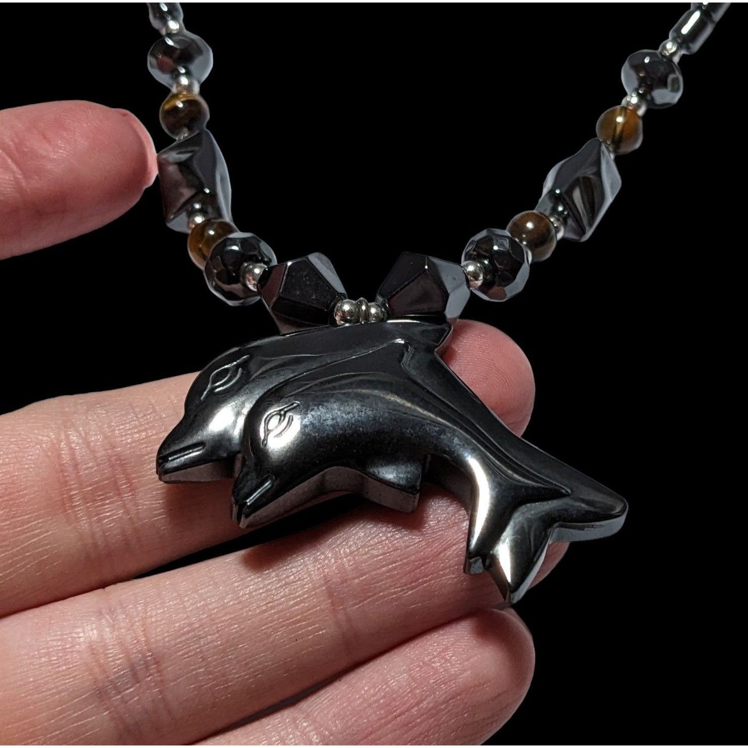 Other Hematite Dolphin Necklace Size ONE SIZE - 5 Thumbnail