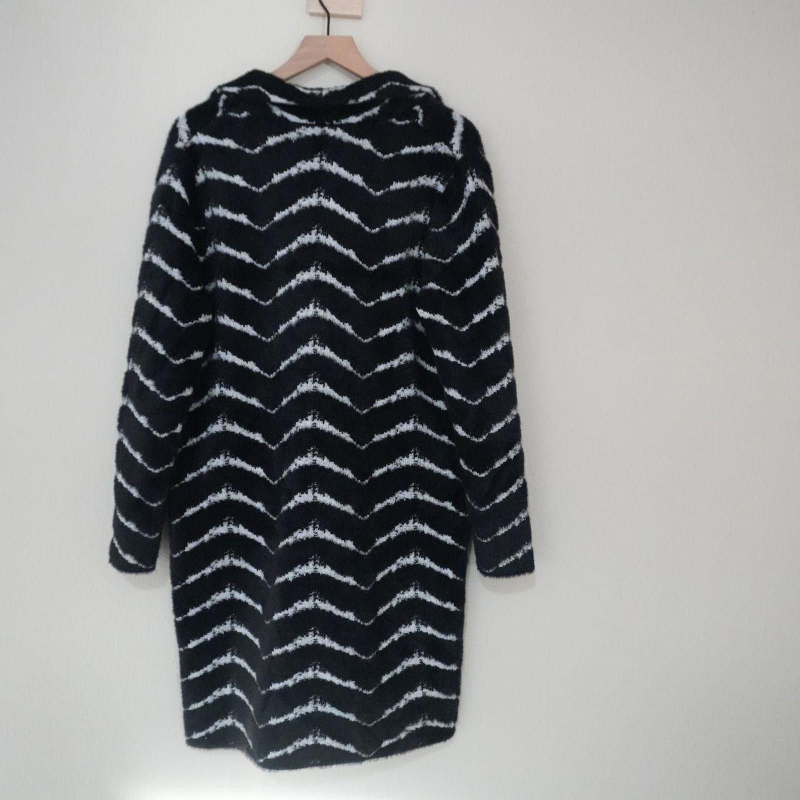 Other Love Token Open Front Shall Women's M Black White Striped Size M / US 6-8 / IT 42-44 - 5 Thumbnail
