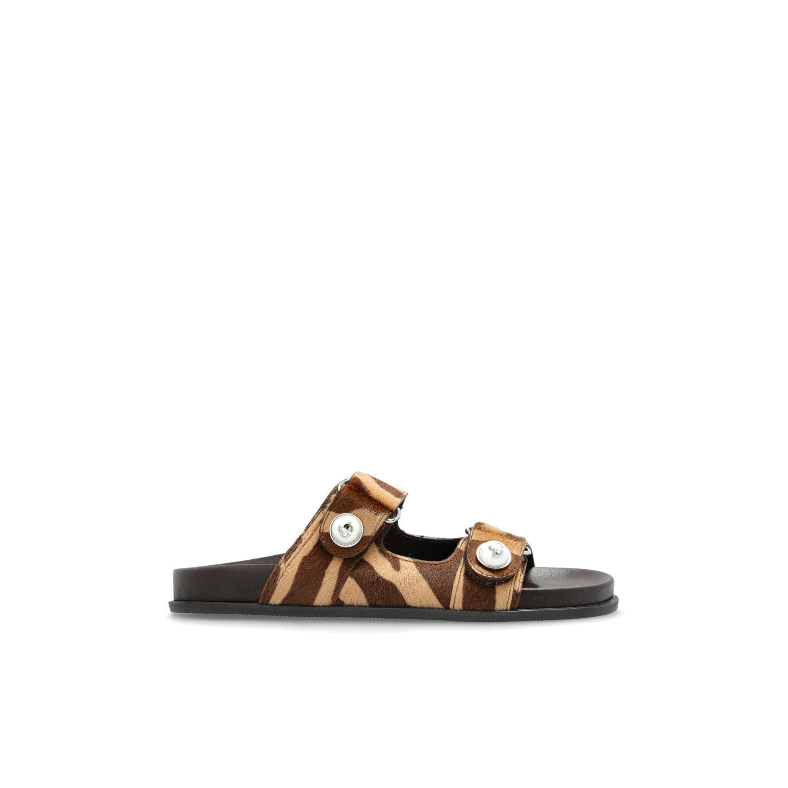 JIMMY CHOO 'Fayence' Brown Slides New & Authentic (Women's s