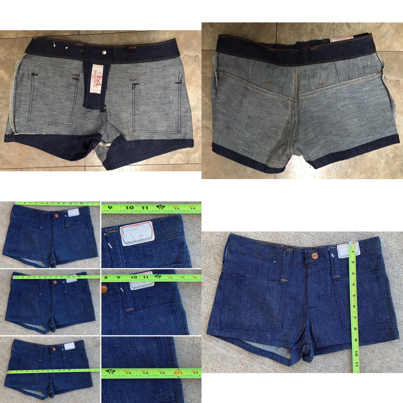 Denime VINTAGE Maverick Denim Shorts Shorts XS Festival Cowboy Cowgirl Western 1970s USA Made Jeans Hippe Hippie Look Size 26" / US 2 / IT 38 - 8 Thumbnail