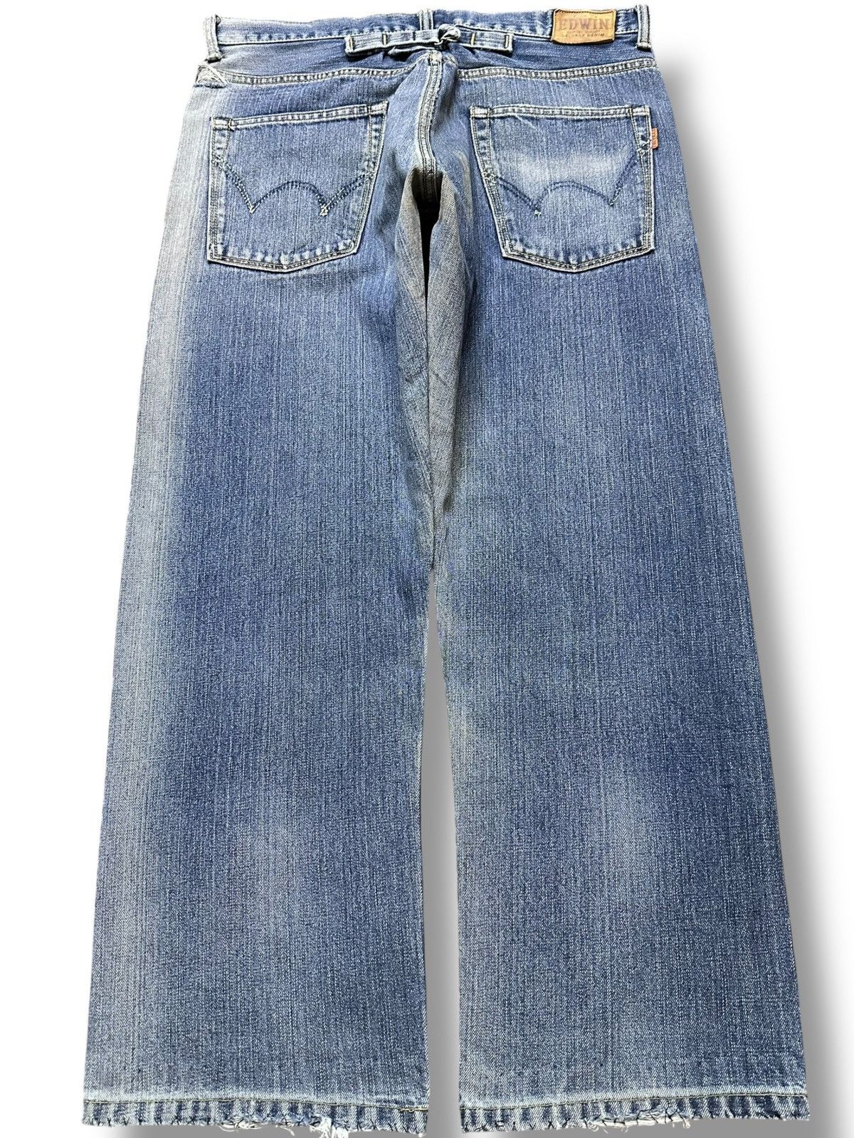 Edwin Vintage Edwin 505Z Selvedge Faded Baggy Denim Size US 34 / EU 50 - 6 Thumbnail