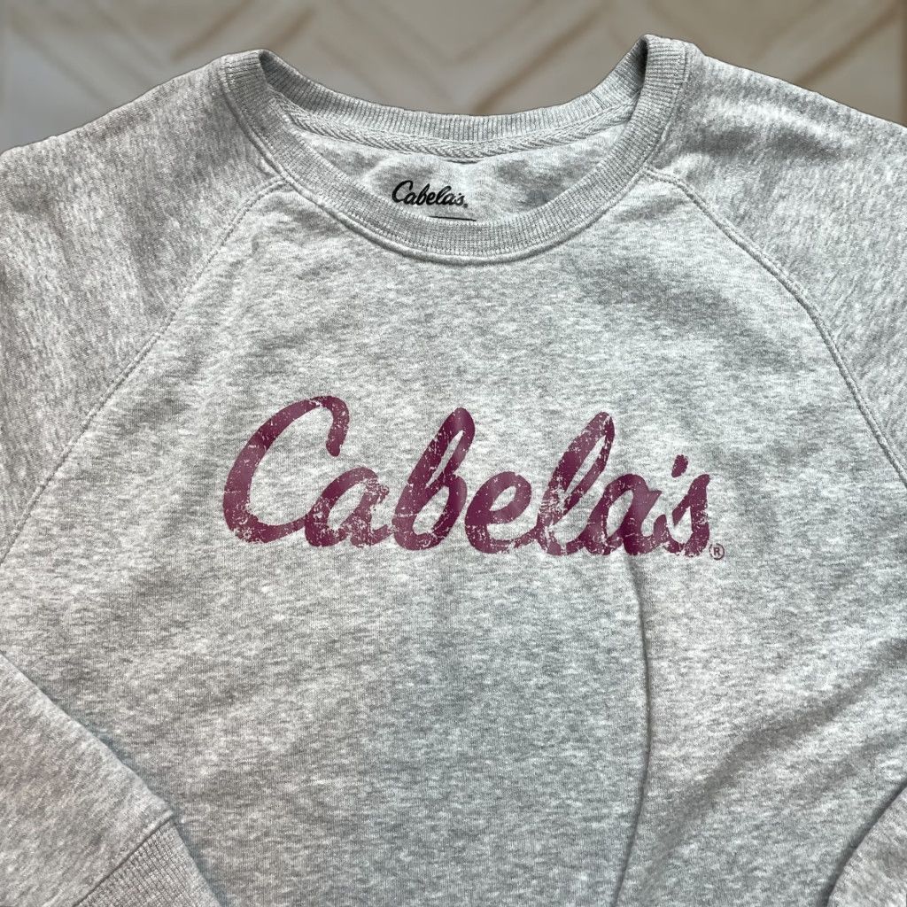 Vintage Cabela's Sweatshirt Womens Large Light Gray Pullover Soft Crew Sweater Adult Size L / US 10 / IT 46 - 1 Thumbnail