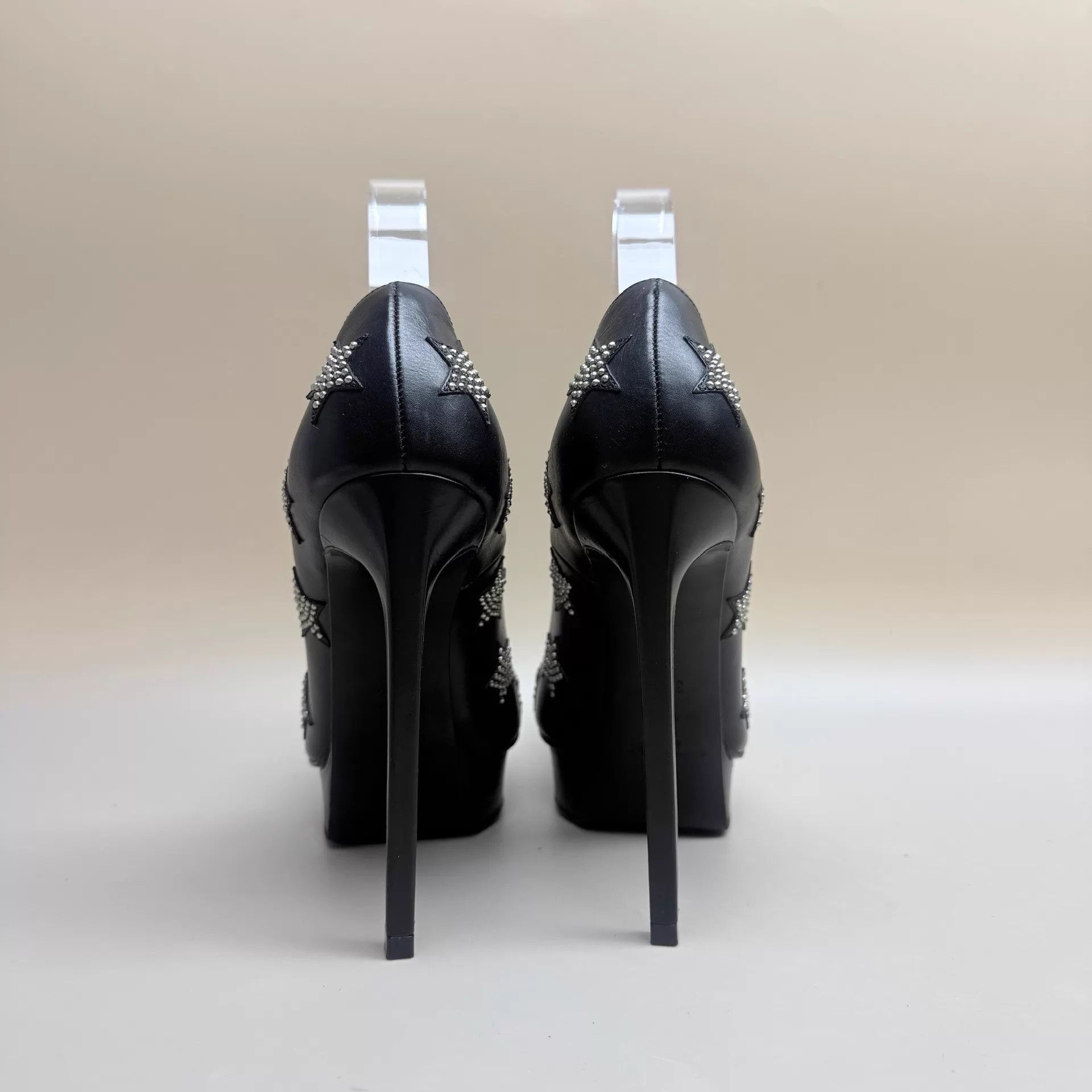 Yves Saint Laurent YSL Star Crystal Platform Heels EU 36.5 Mint Size US 6 / IT 36 - 3 Thumbnail