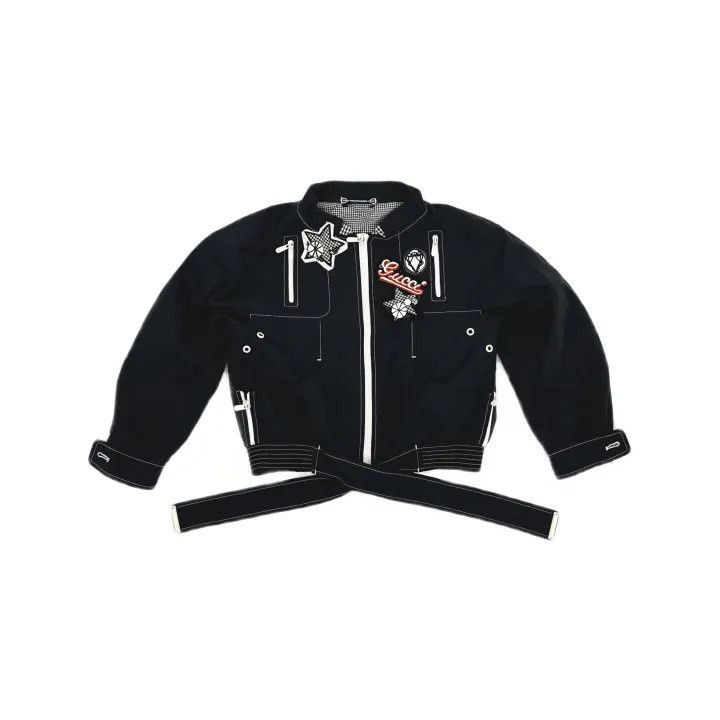 Gucci Gucci Embroidered Badge Pilot Jacket for Women-2507 Size L / US 10 / IT 46 - 8 Thumbnail