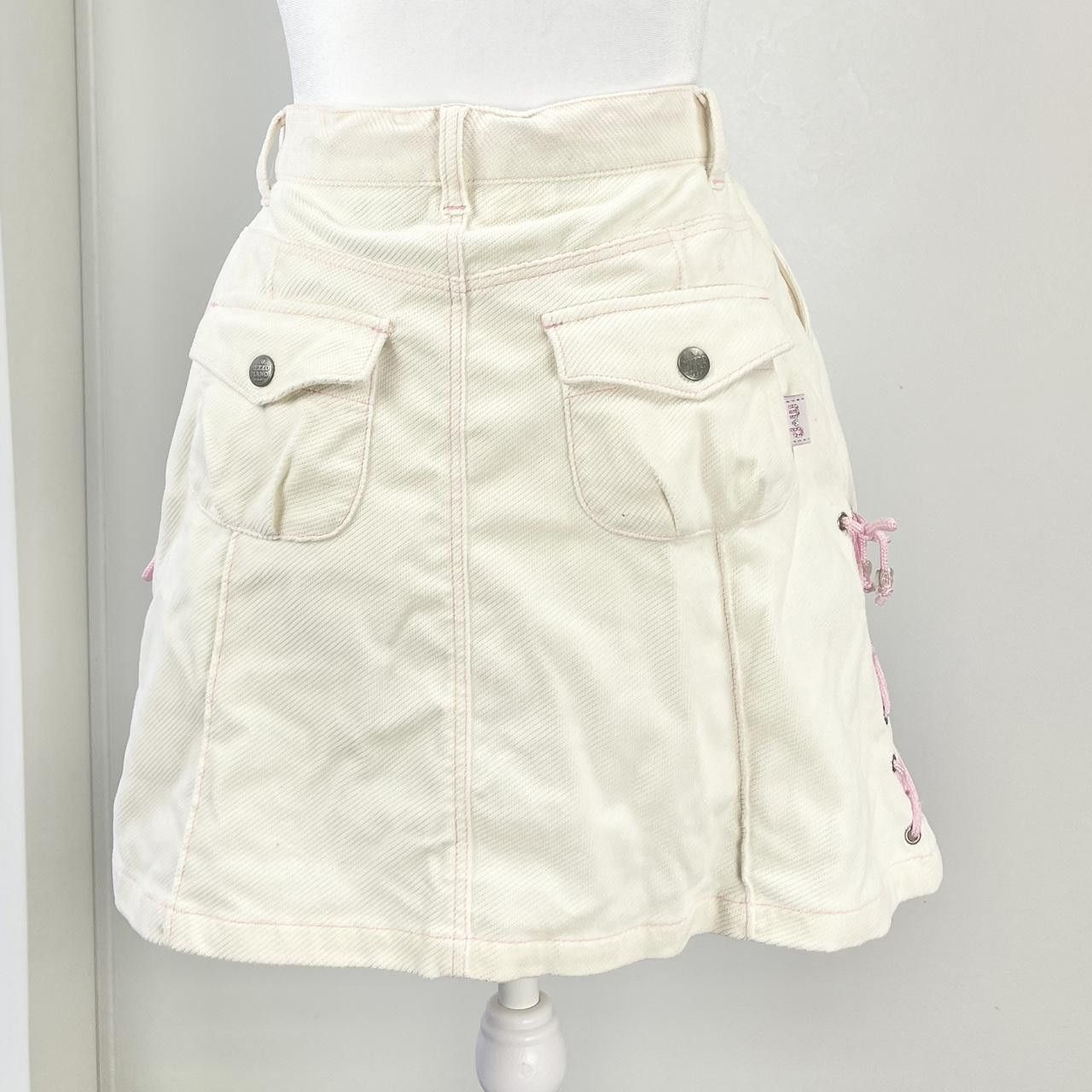Japanese Brand ✩ Mezzo Piano Off-White Embroidered Berrie-Chan Heart Midi Size 25" / US 0 / IT 36 - 7 Thumbnail