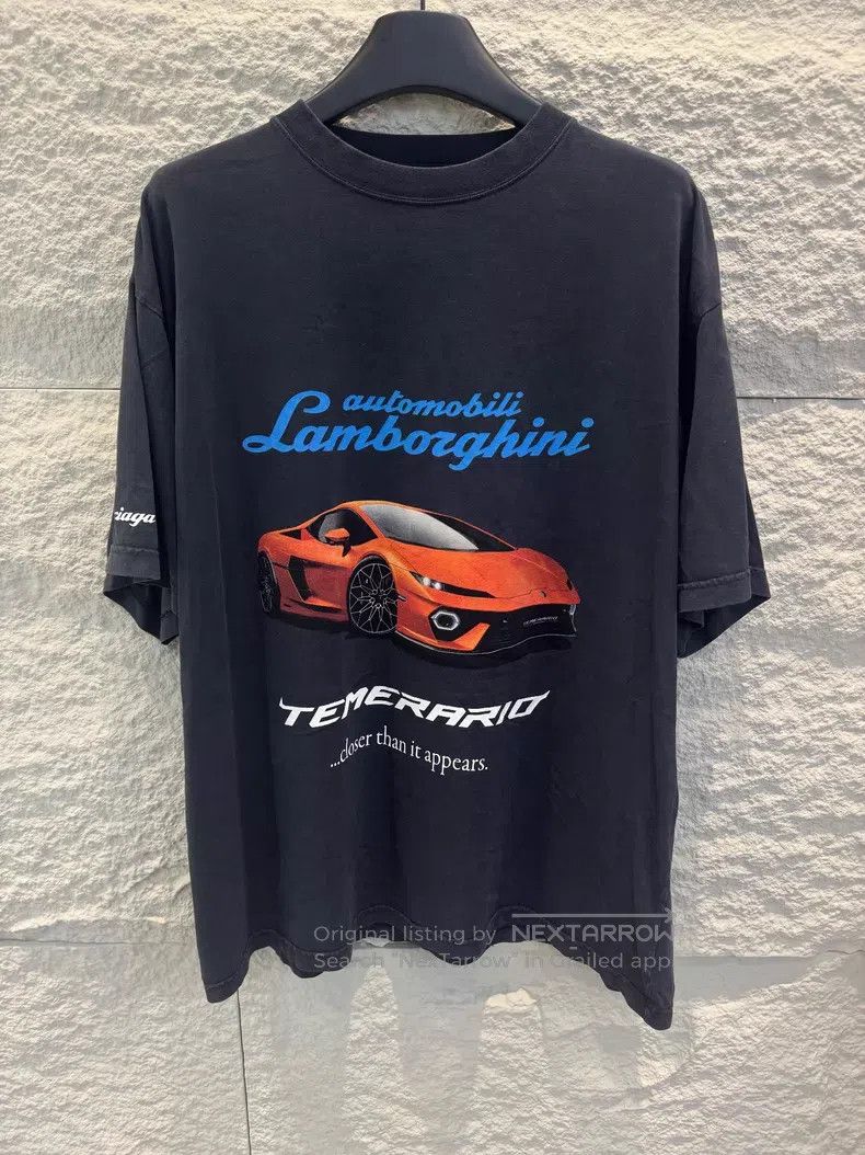 Balenciaga Balenciaga Lamborghini Joint Short Sleeve T-Shirt Size US M / EU 48-50 / 2 - 1 Thumbnail